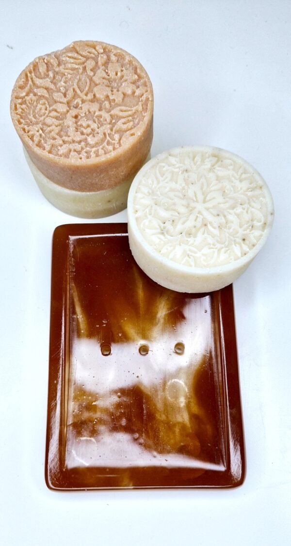 Marble brown soap holder