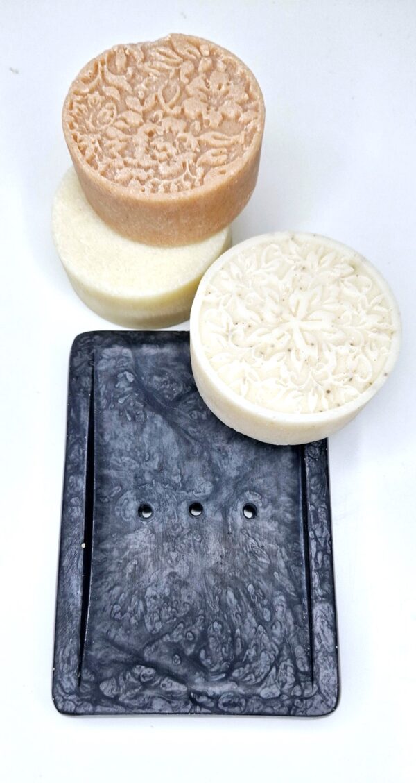 Grey soap holder