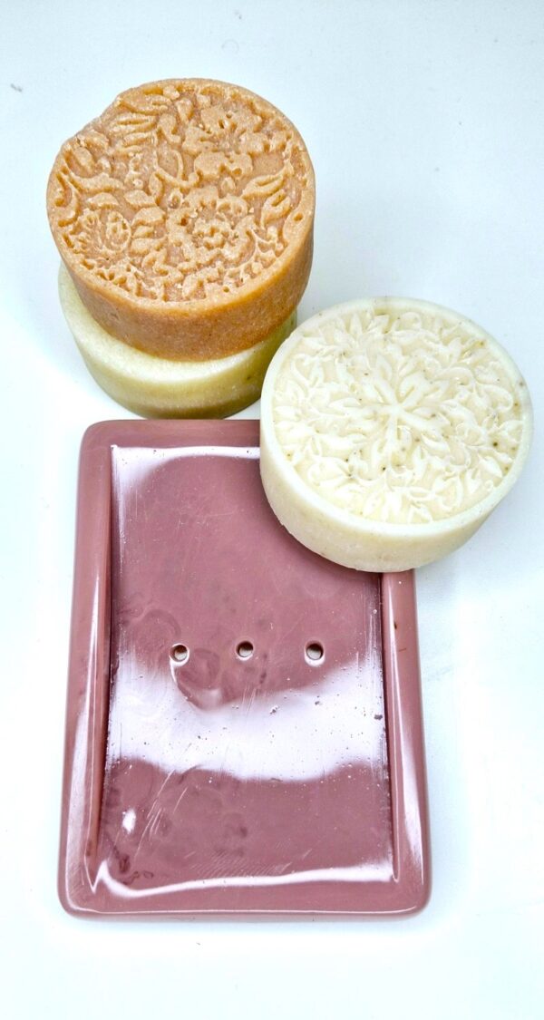 Pink soap holder