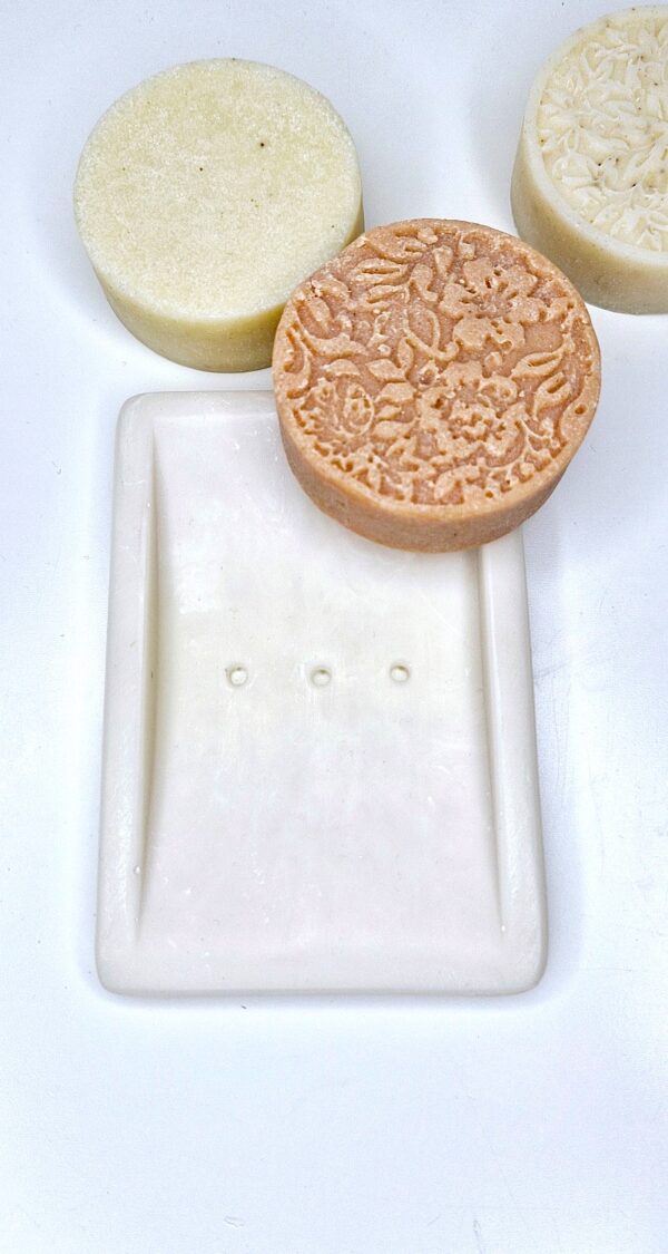 White soap holder